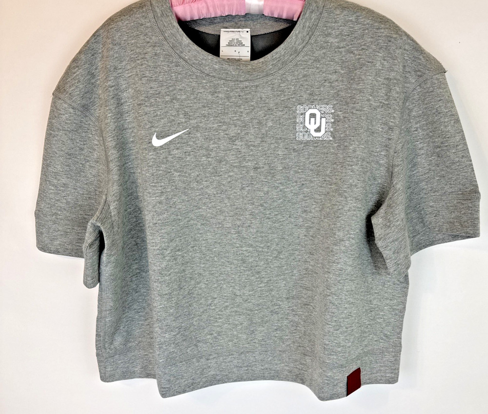 Nike Oklahoma Sooners Reversible Women's Crop Shirt Large